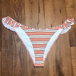 New! Topshop Striped Swim Bikini Bottoms